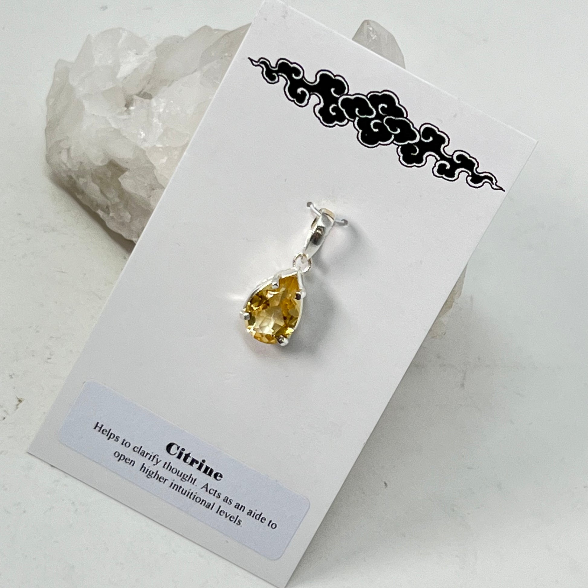 Pendant - Citrine (Faceted Teardrop)