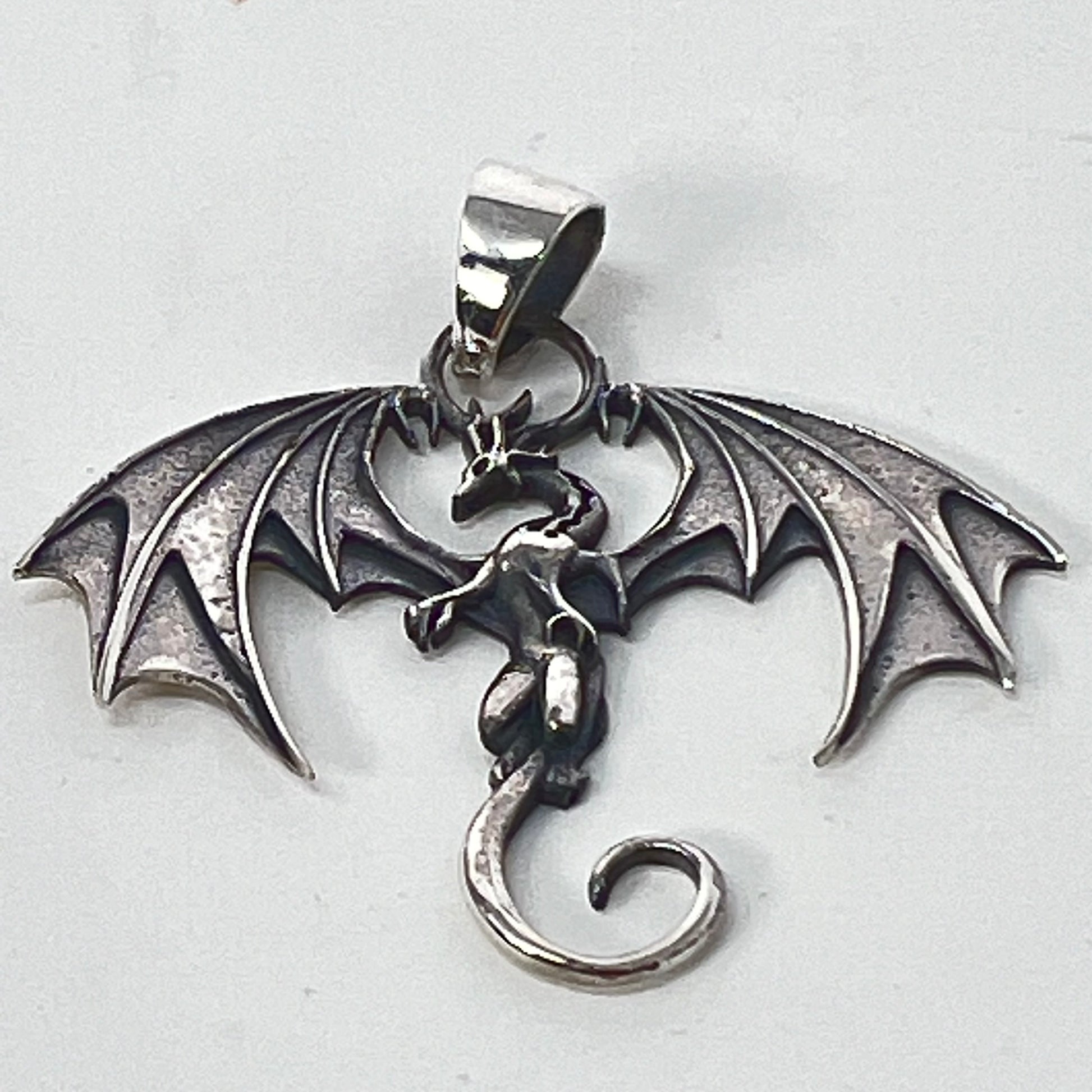 Pendant - Sterling Silver Winged Dragon