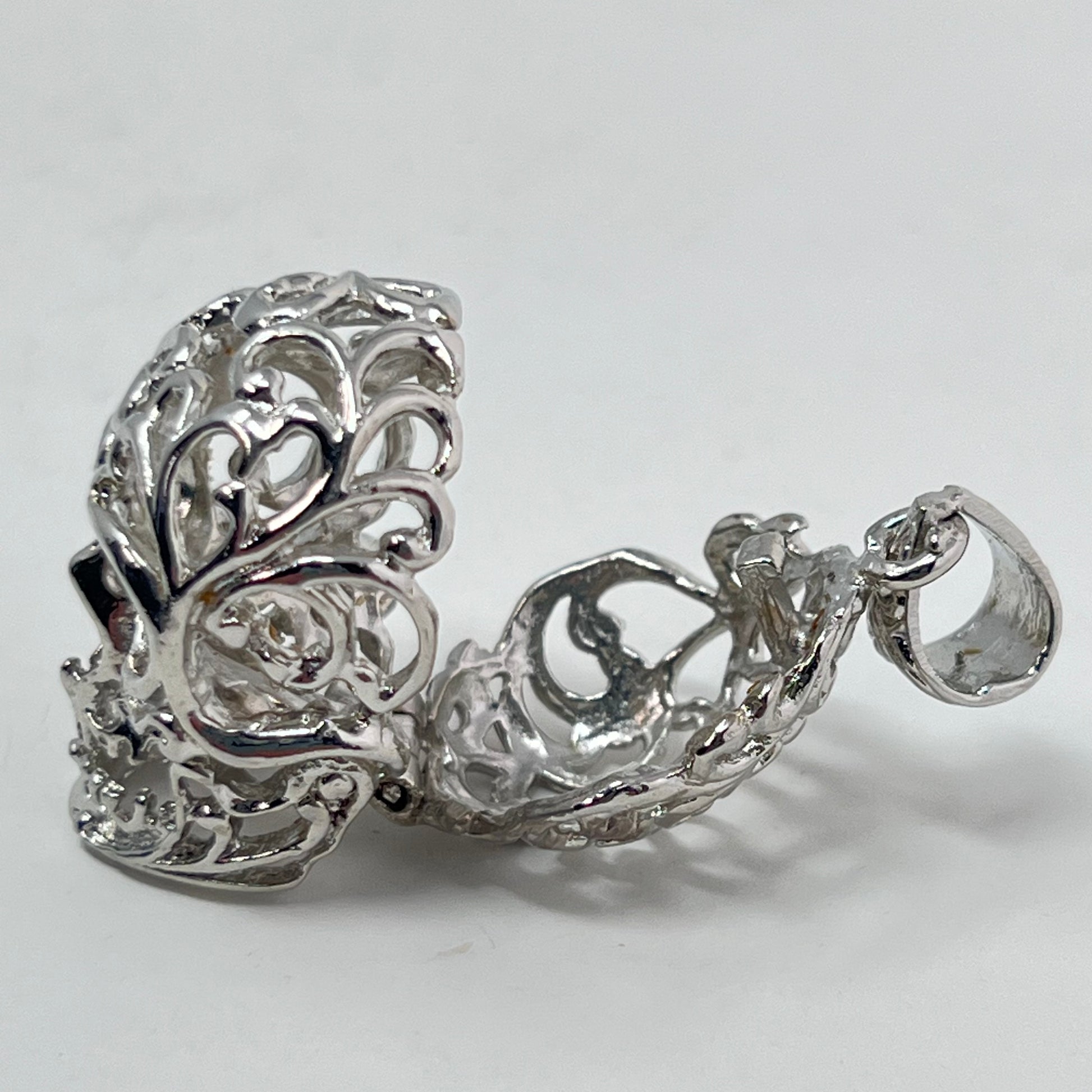 Skull Cage Pendant (no chain) - Silver