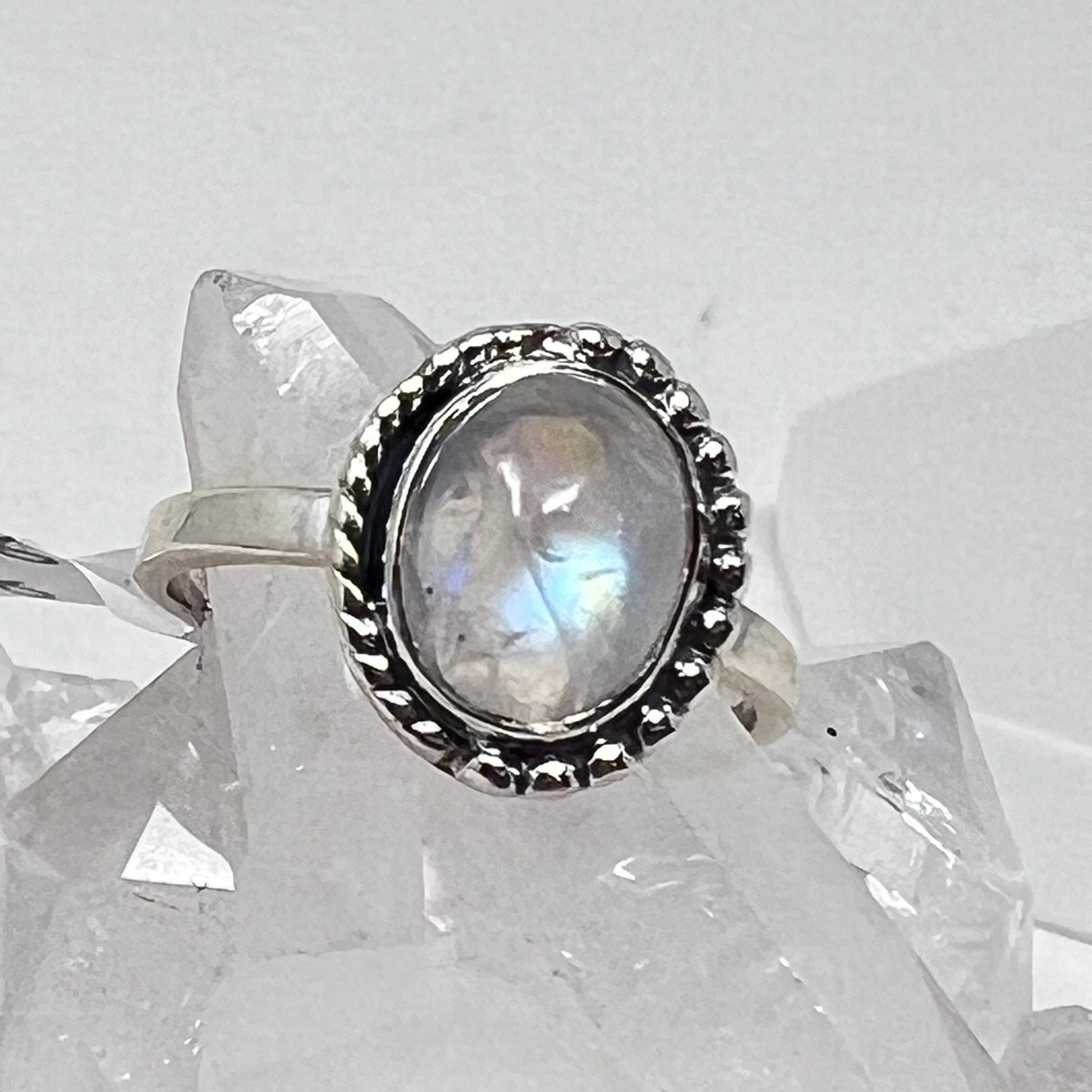 Ring - Rainbow Moonstone - Size 8