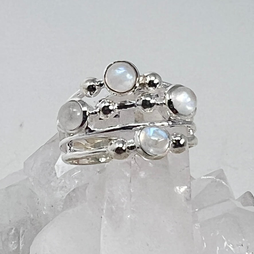 Ring - Rainbow Moonstone - Size 7 & 9