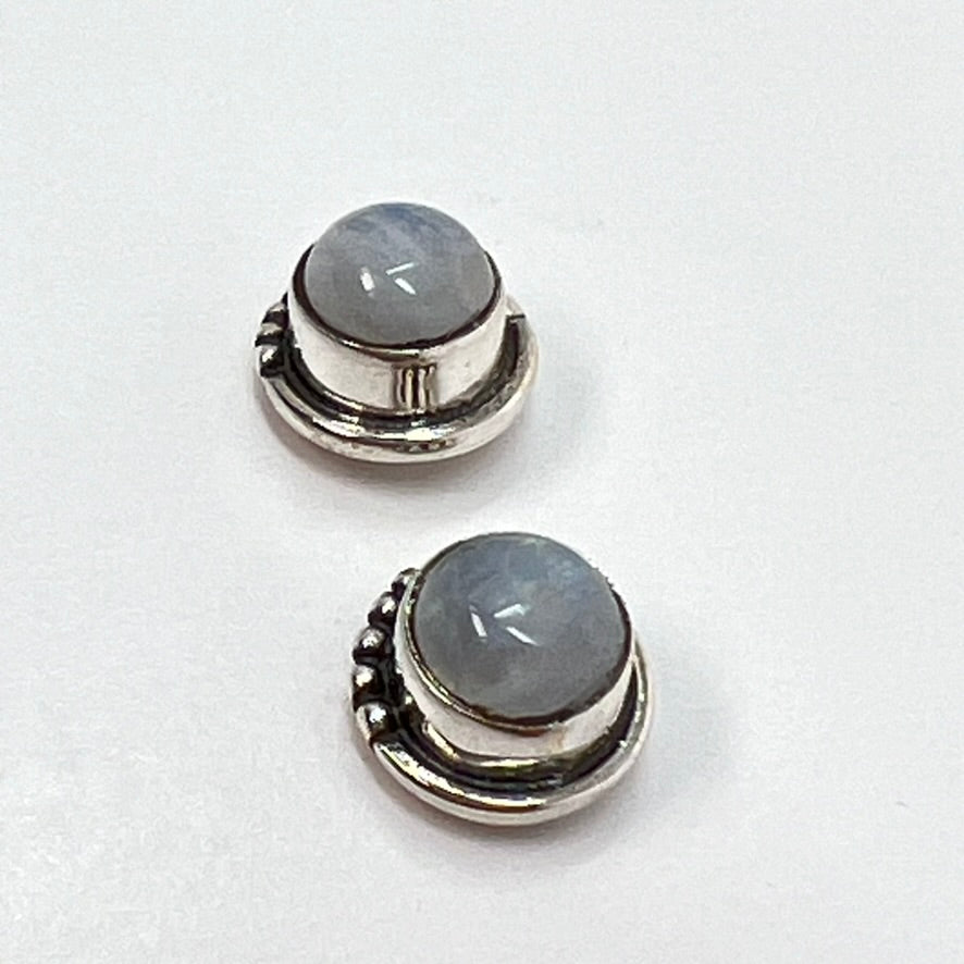 Earrings - Moonstone (Round/Detail)