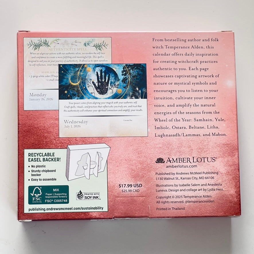 2026 Year of the Witch (Day to Day) Calendar