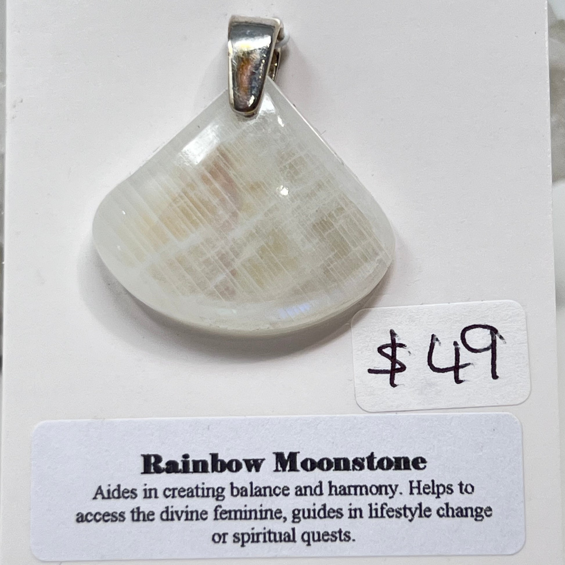 Pendant - Rainbow Moonstone