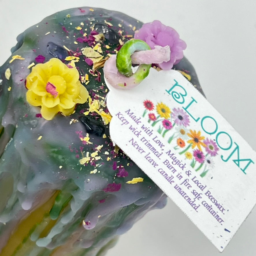 Beeswax Candle - Bloom & Blessed Bee by BlakByrd
