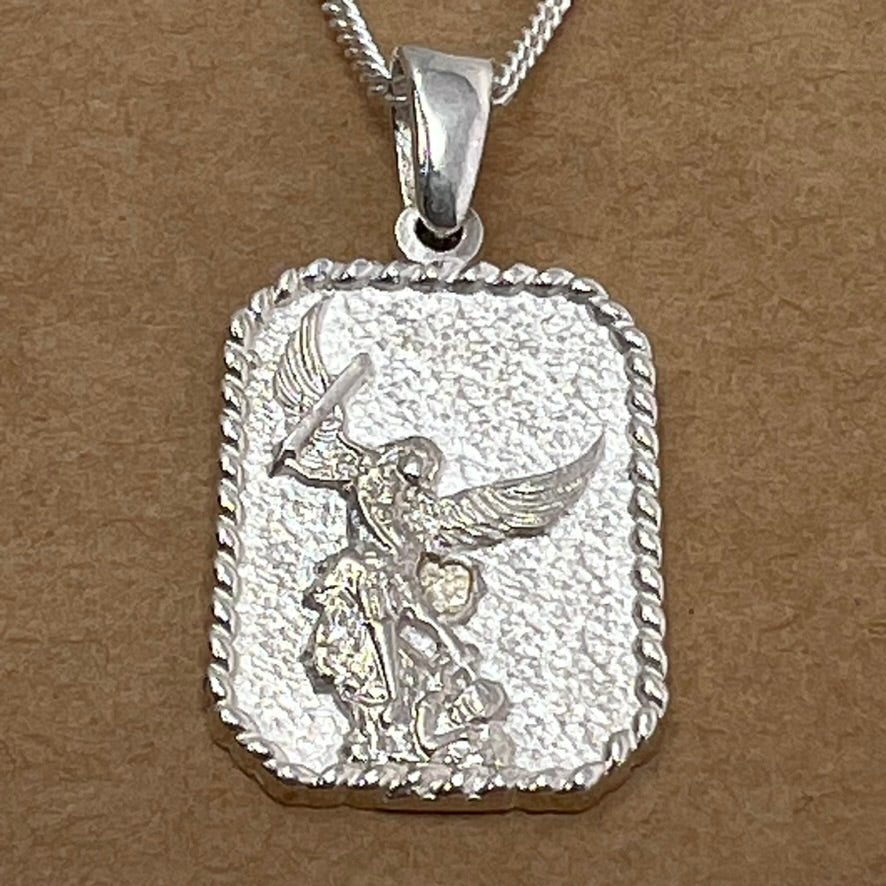 Quartz & Canary Archangel Michael Necklace