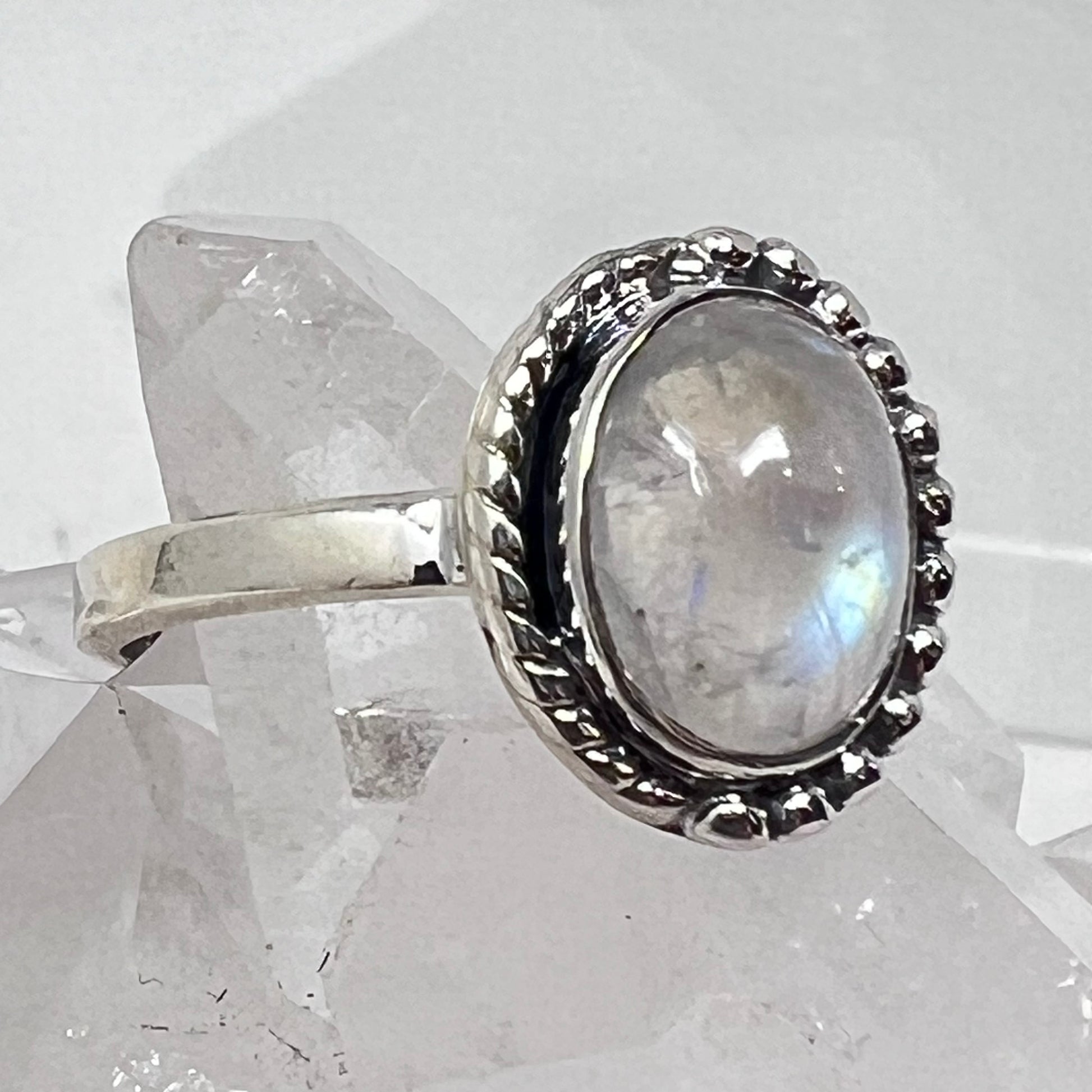 Ring - Rainbow Moonstone - Size 8
