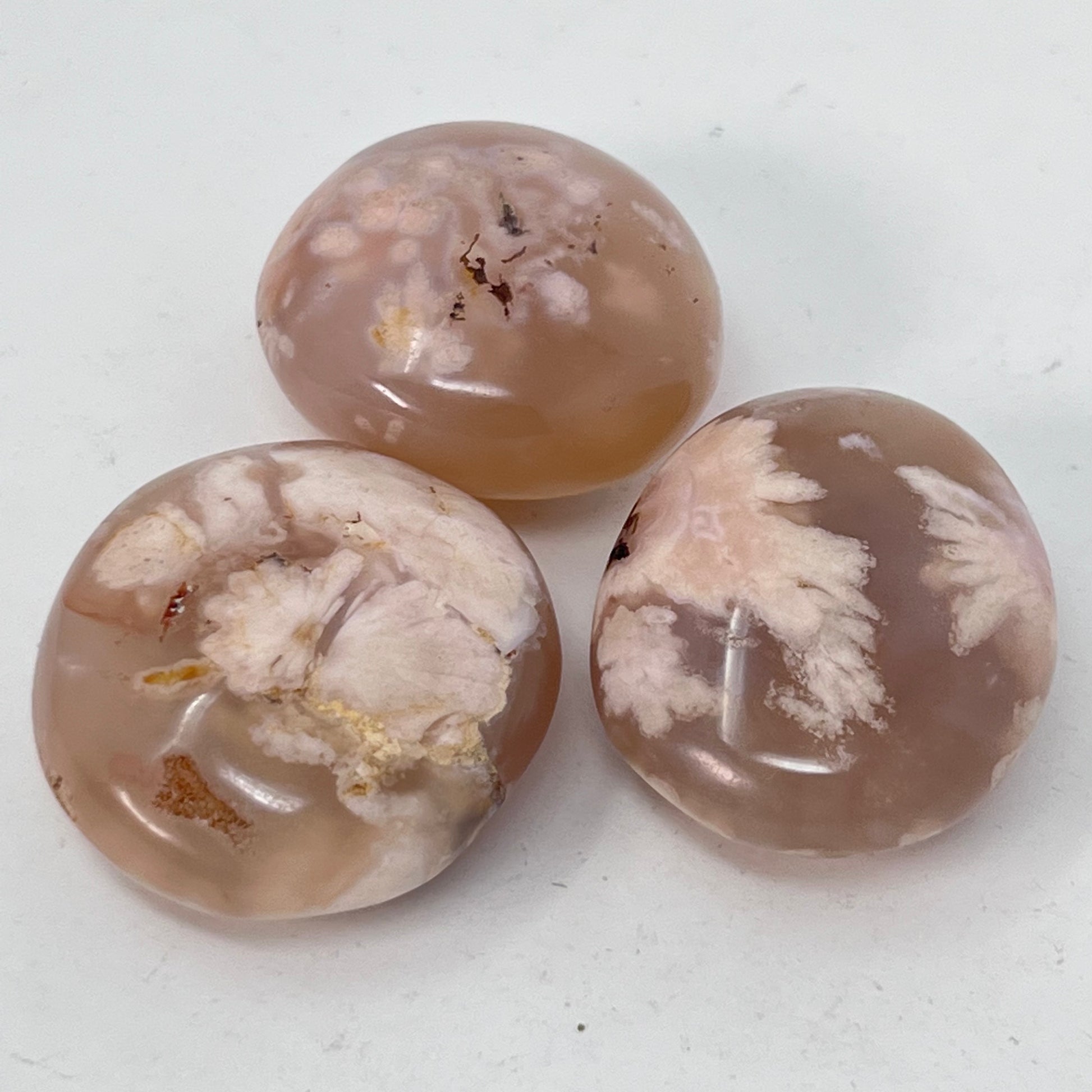 Flower Agate Palm Stone