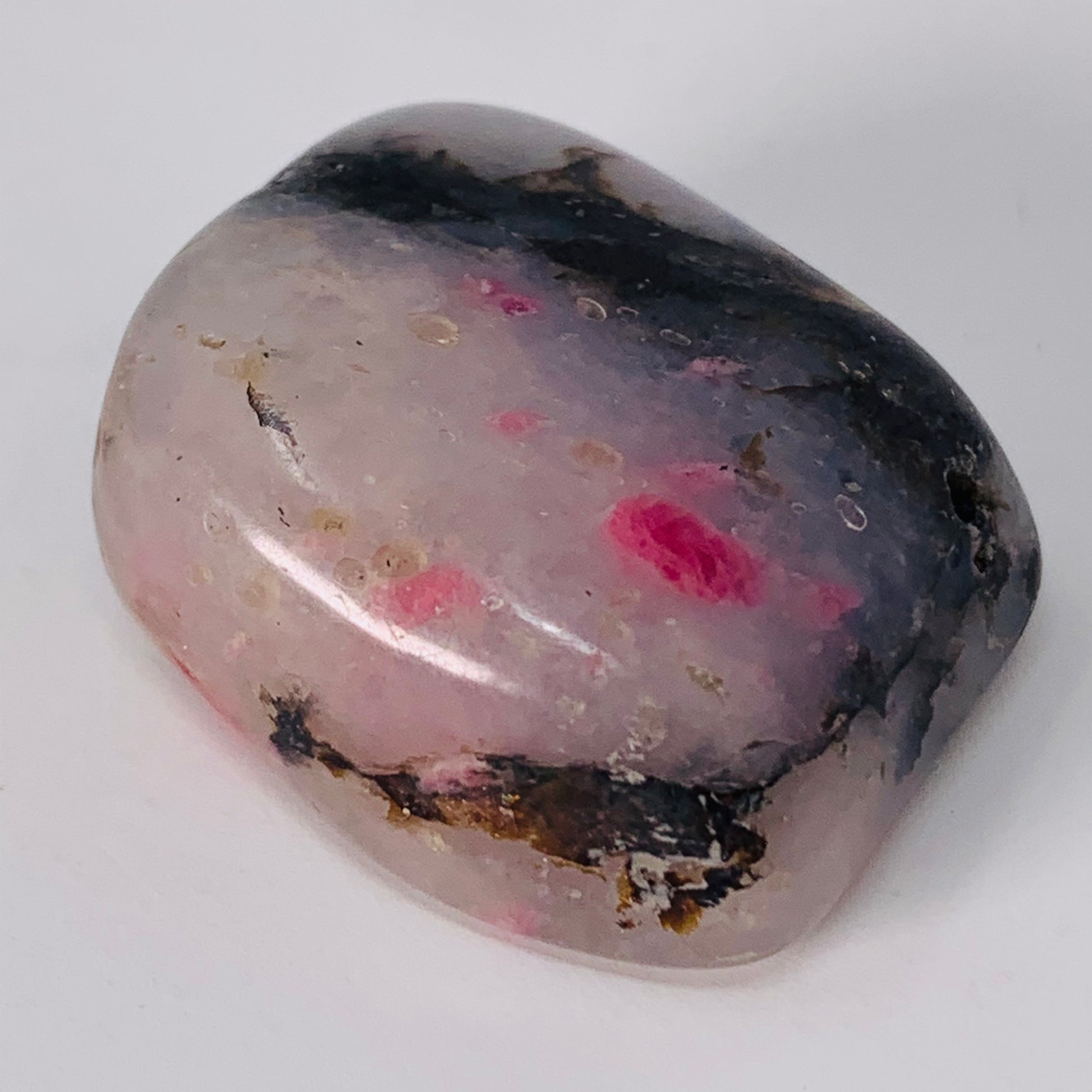 Rhodonite in Quartz - Tumbled