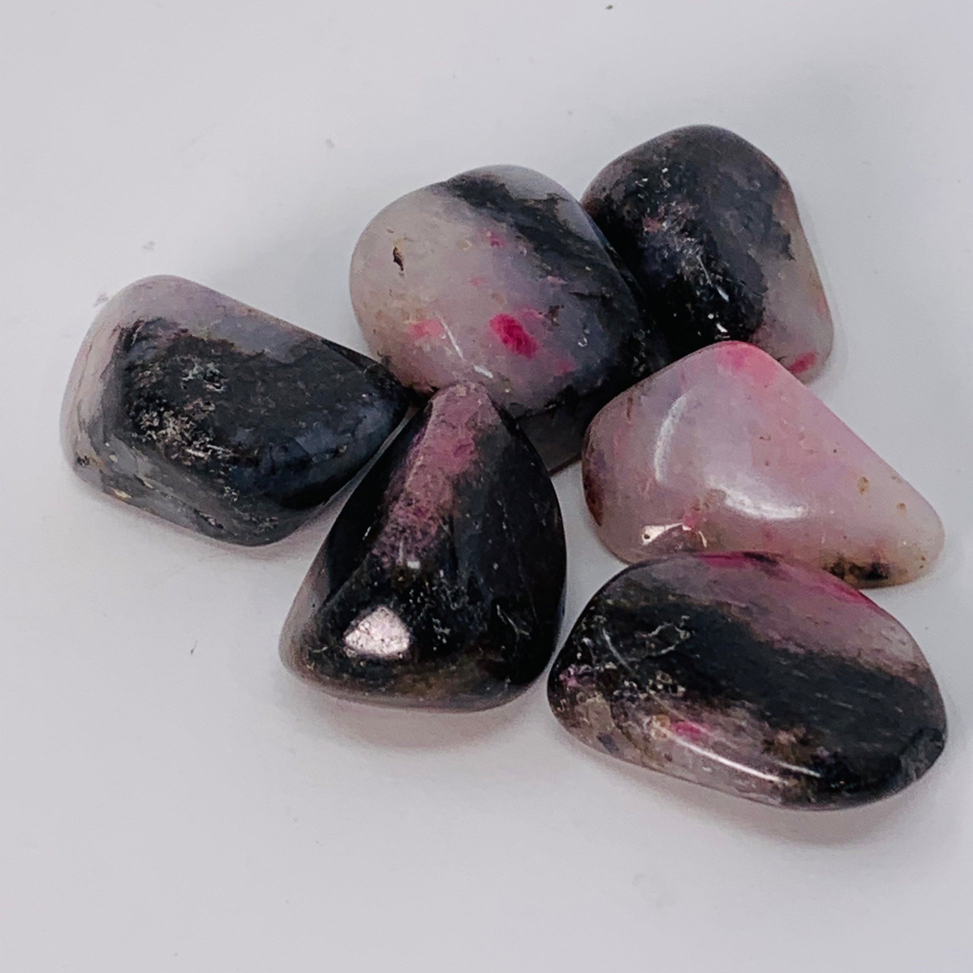 Rhodonite in Quartz - Tumbled
