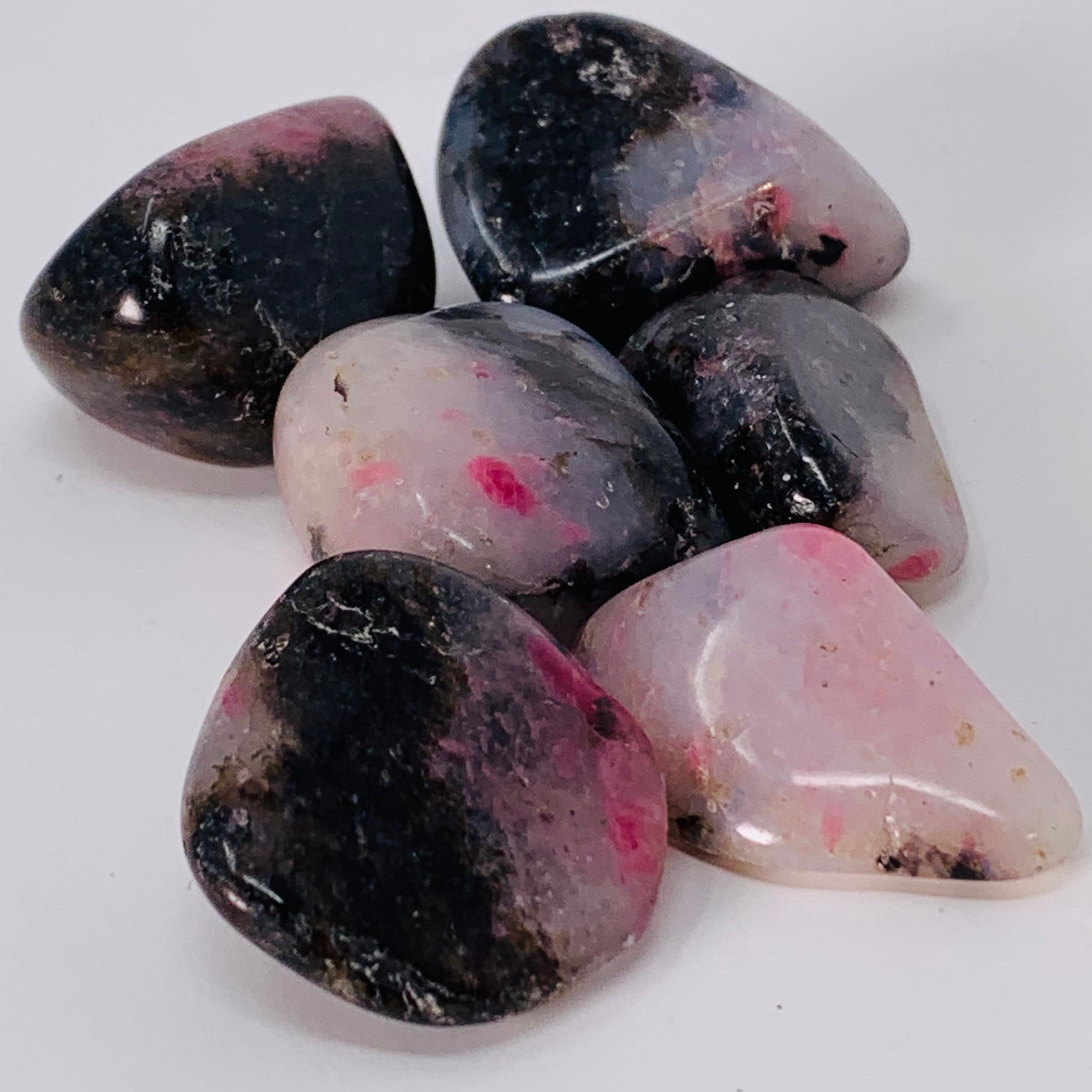 Rhodonite in Quartz - Tumbled