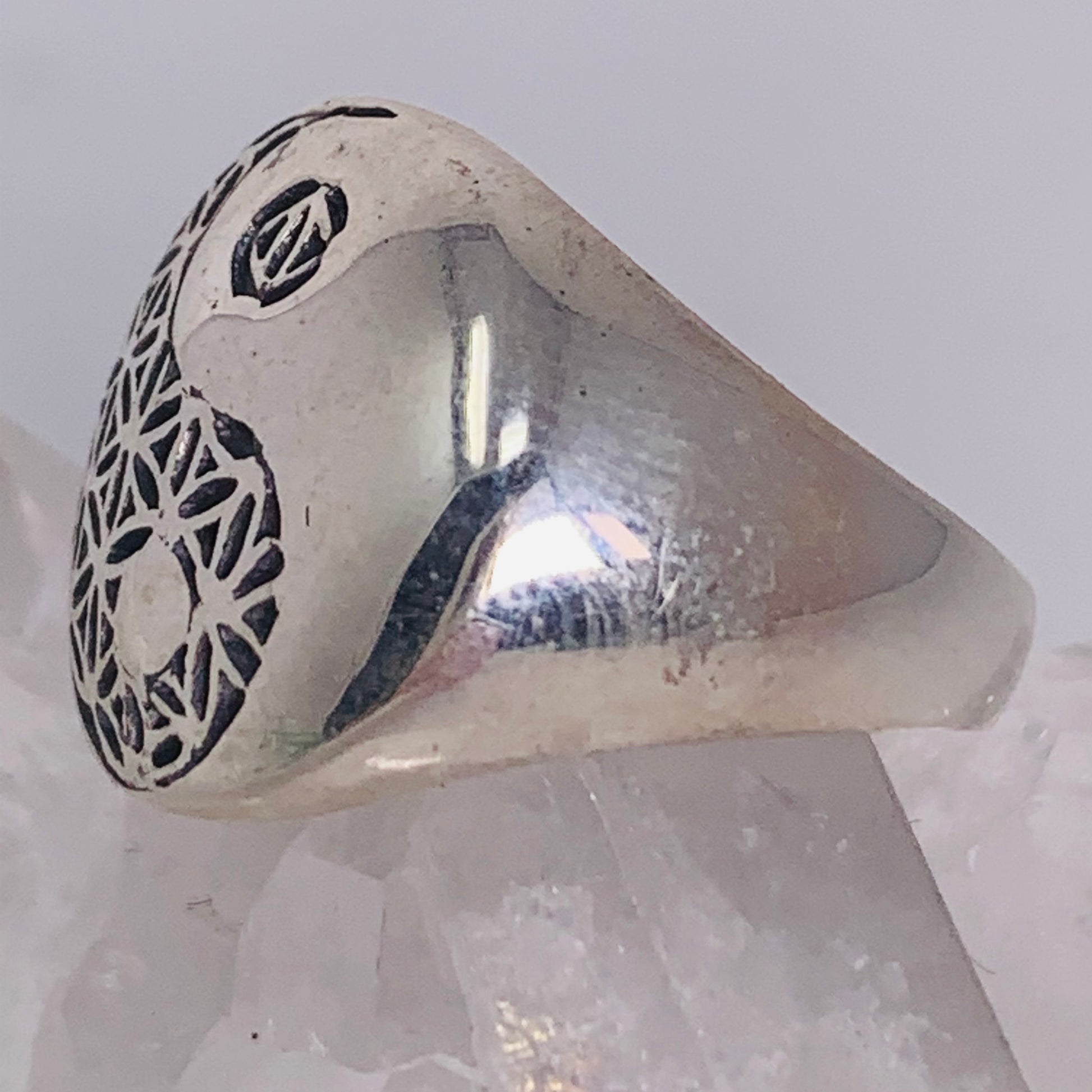 Ring - Yin Yang Flower of Life - Size 6