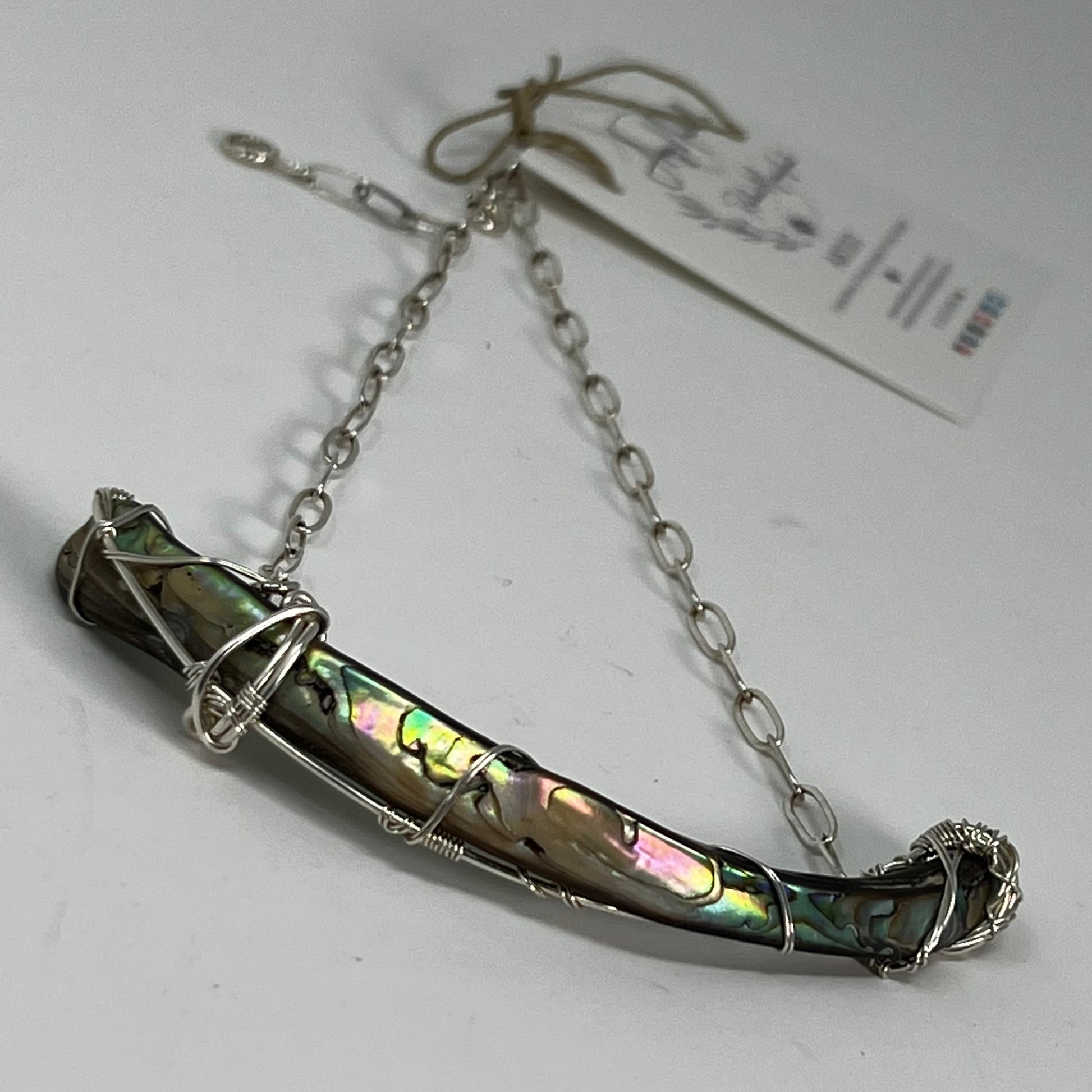 Abalone Pendant on Sterling Silver by Amy Nicholls