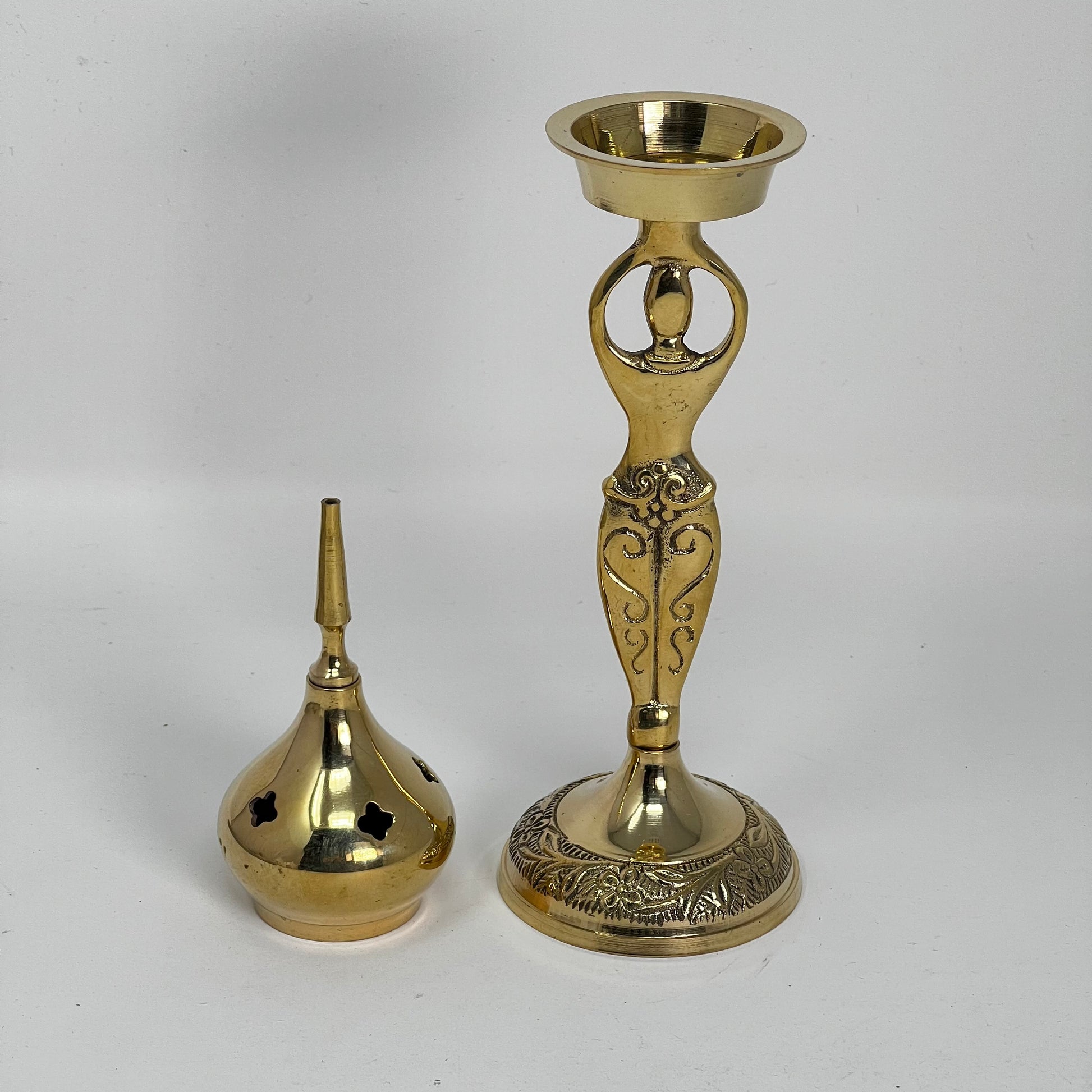 Goddess Incense Burner (Brass)