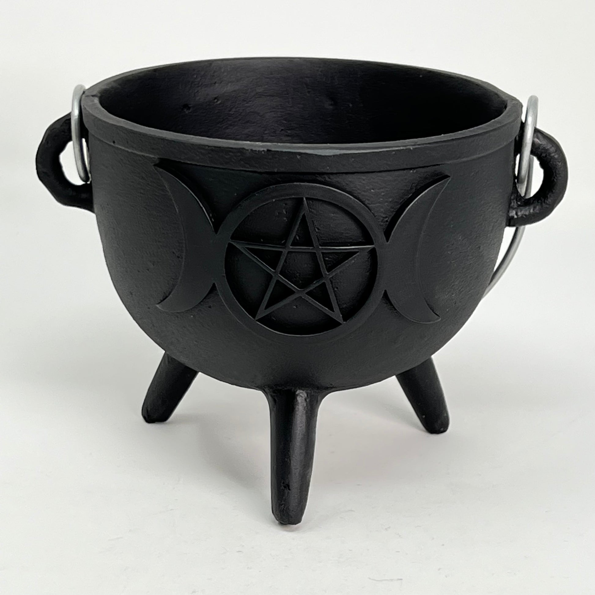 Cauldron - Cast Iron Black Triple Moon 4" (Large)