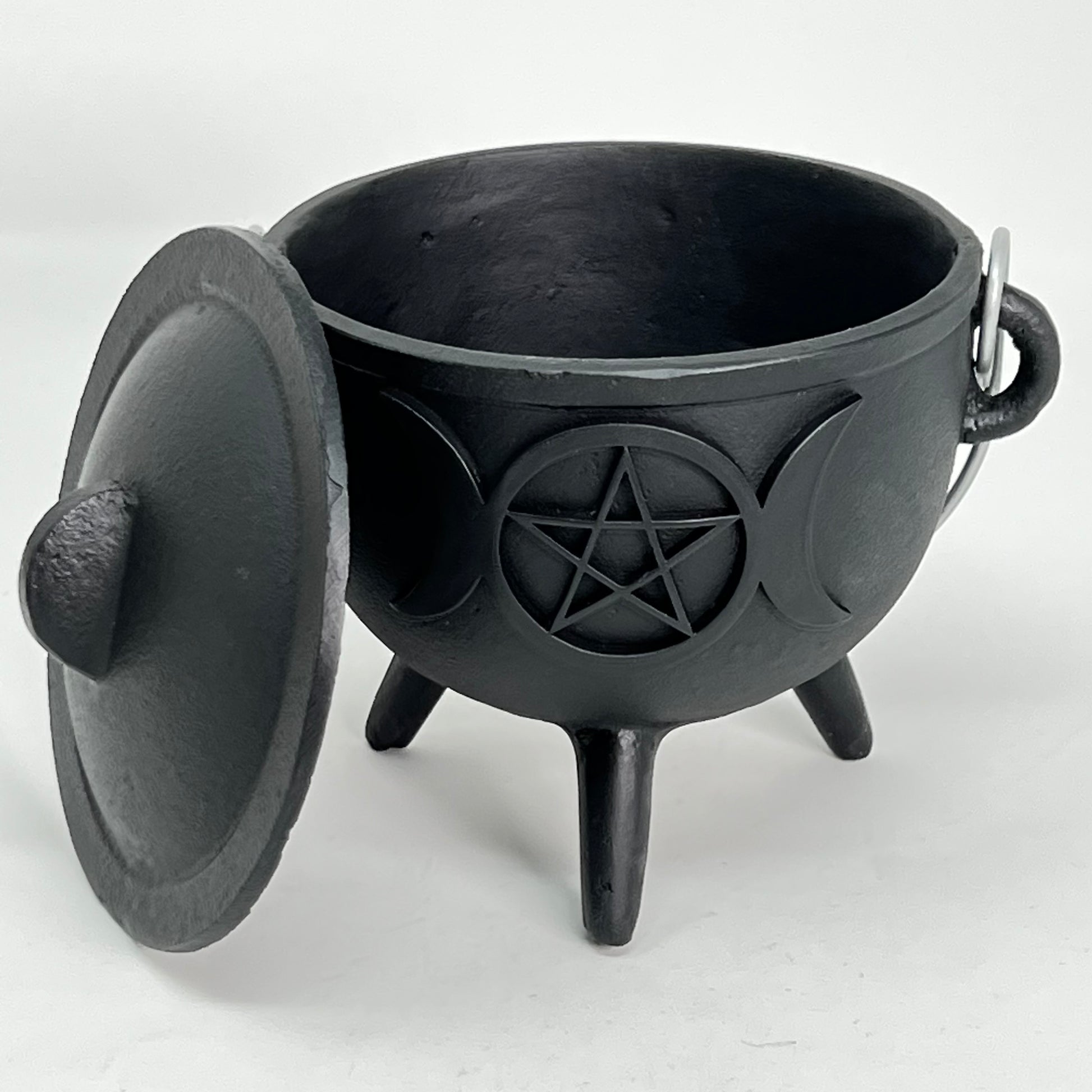 Cauldron - Cast Iron Black Triple Moon 4" (Large)