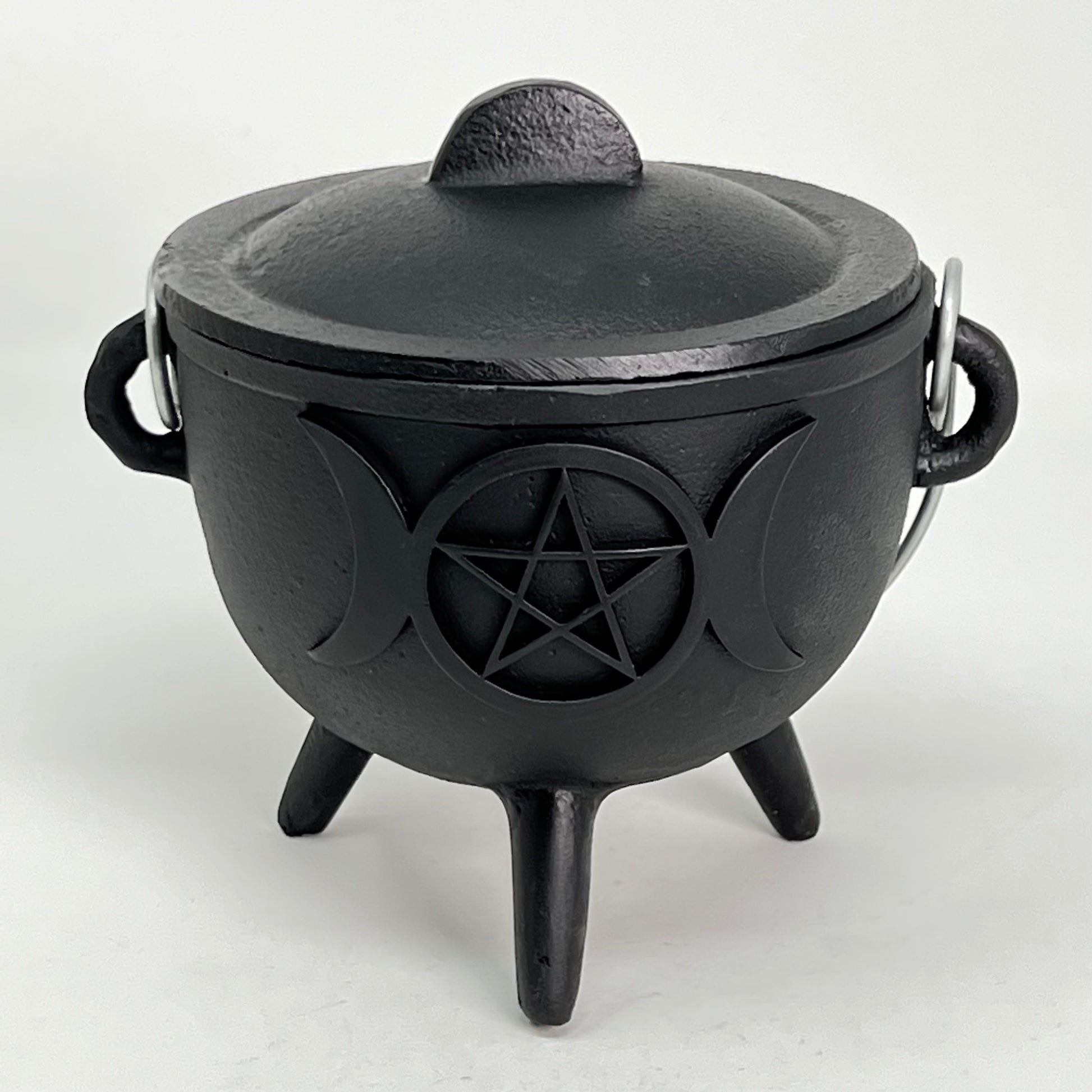 Cauldron - Cast Iron Black Triple Moon 4" (Large)