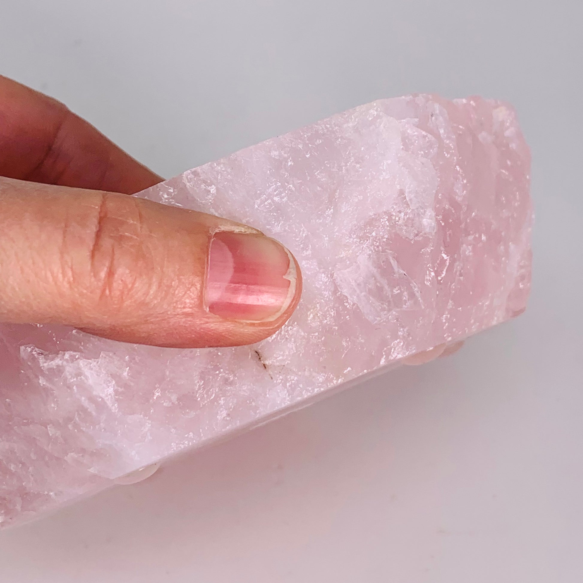 Rose Quartz Candle (Tealight) Holder - Polished Slab