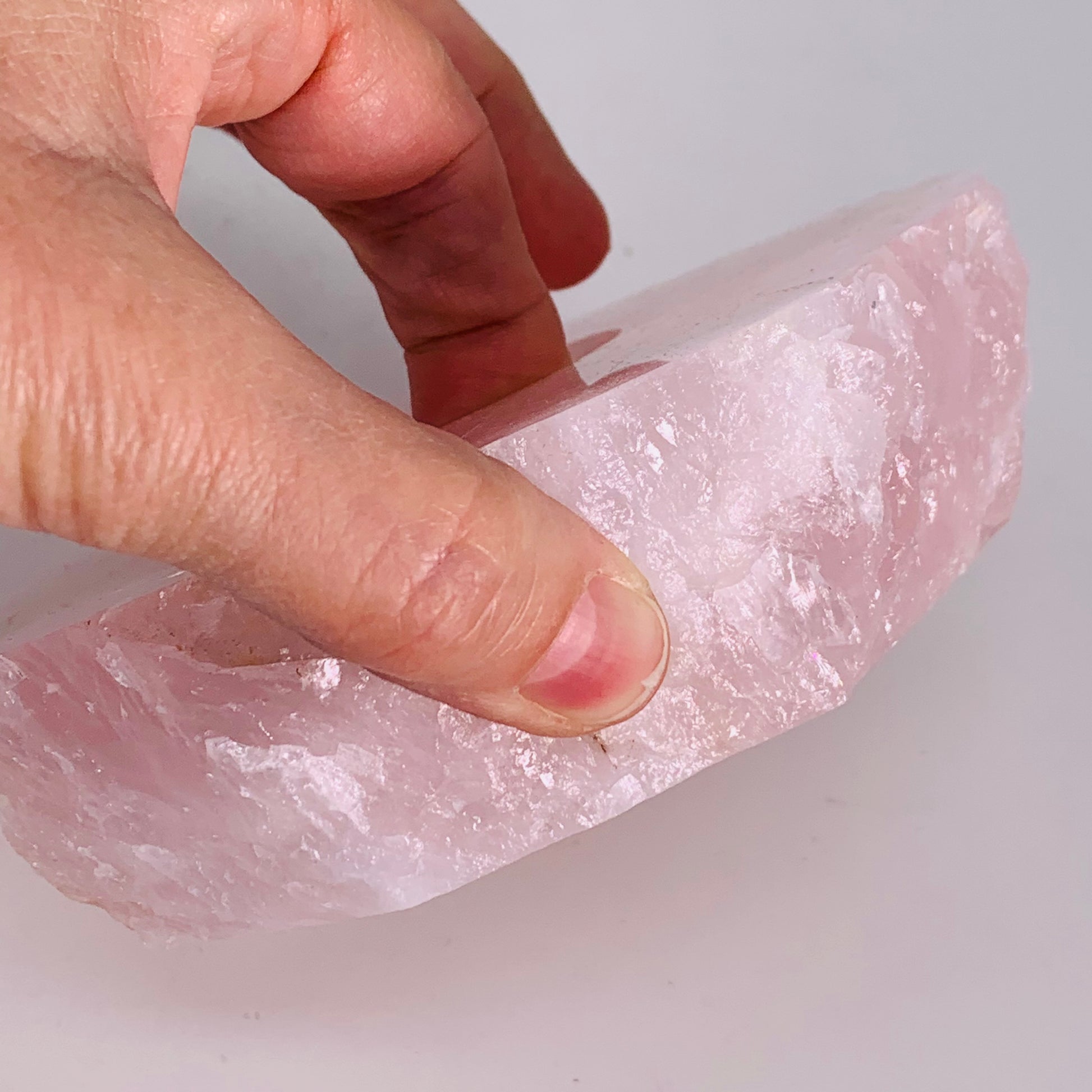Rose Quartz Candle (Tealight) Holder - Polished Slab