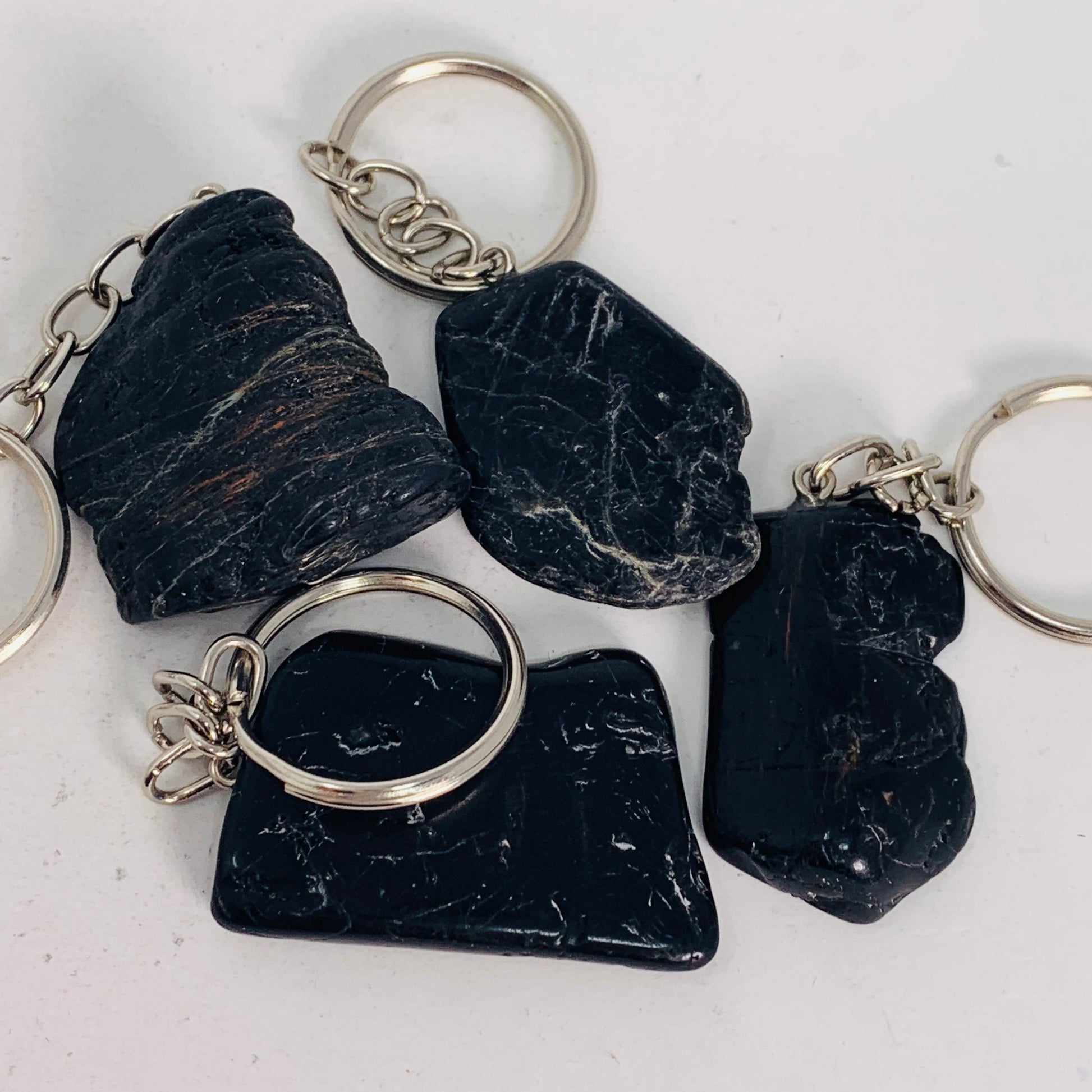 Black Tourmaline (with iron) Keychain