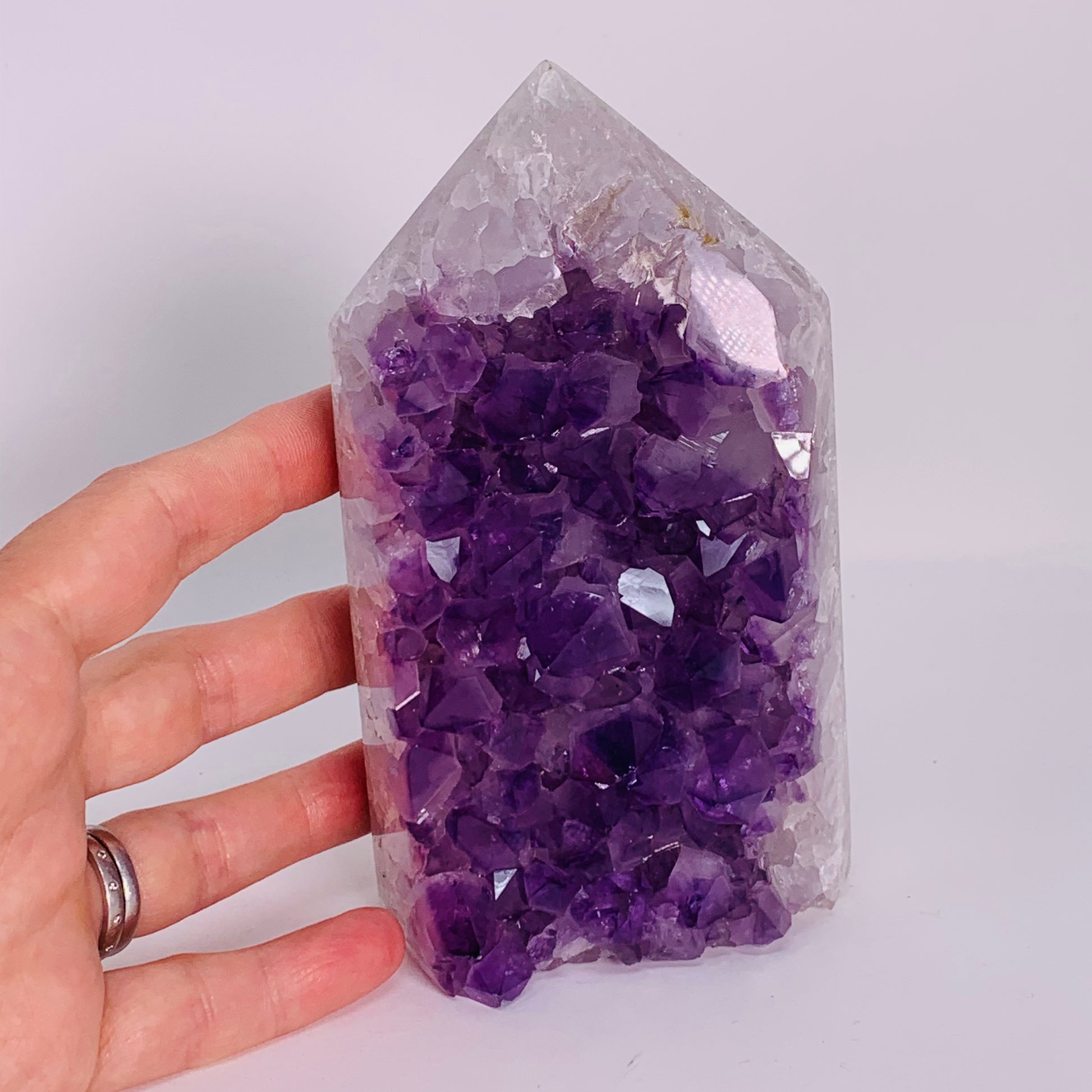 Amethyst Standing Cluster with Point