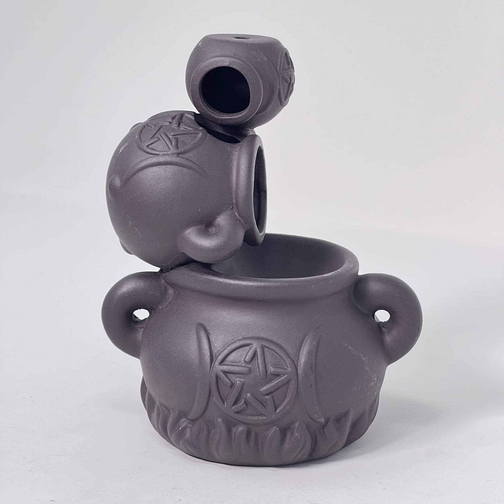 Incense Holder - Backflow Burner - Triple Cauldron