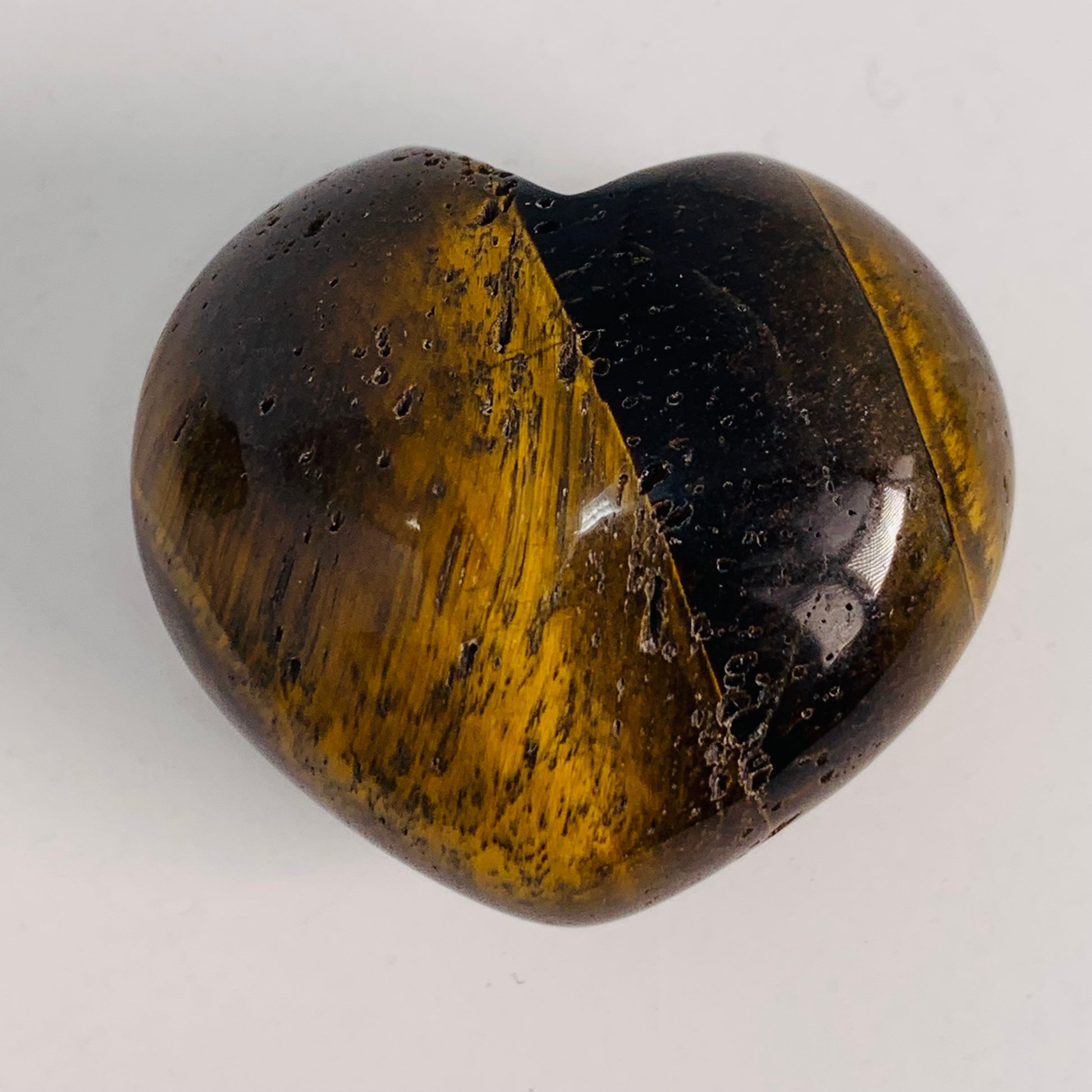 Tigers Eye Puffy Heart