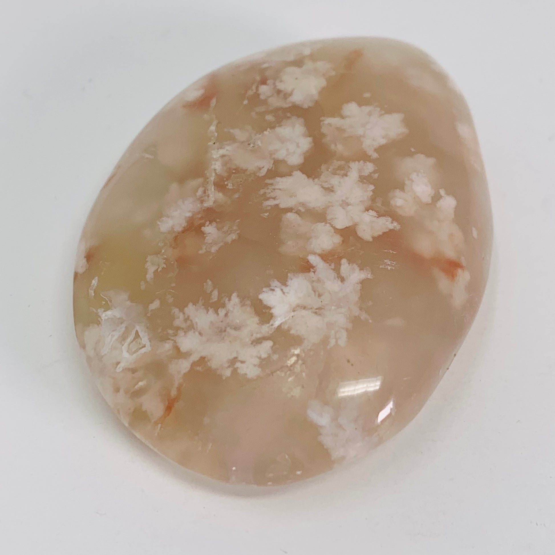 Flower Agate Palm Stone