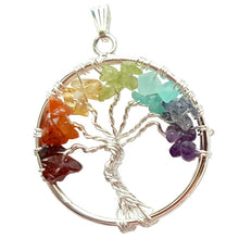Load image into Gallery viewer, Tree of Life Chakra Pendant
