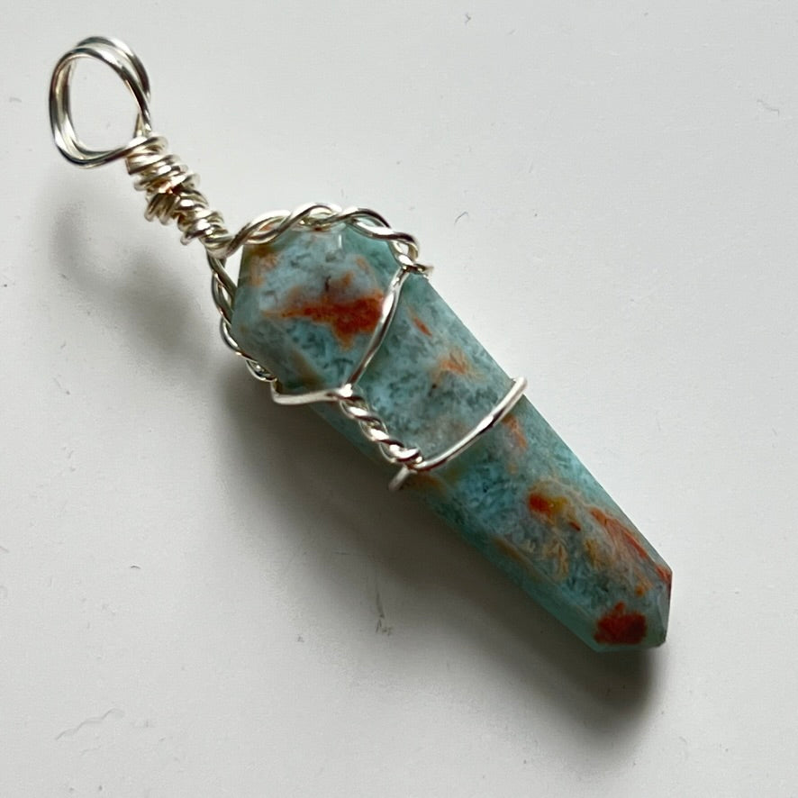 Wire Wrapped Crystal Pendant (18 Options)