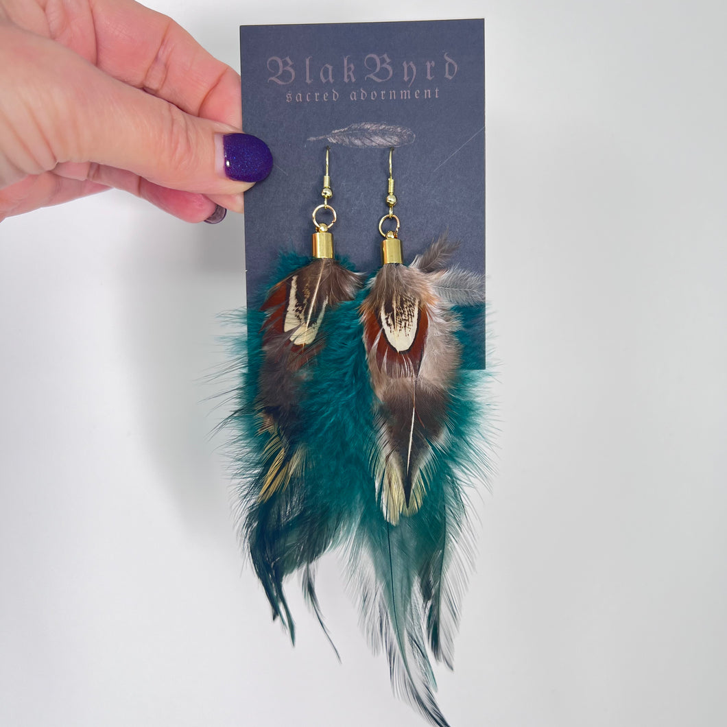 Feather Earrings by BlakByrd - Pheasant & Rooster