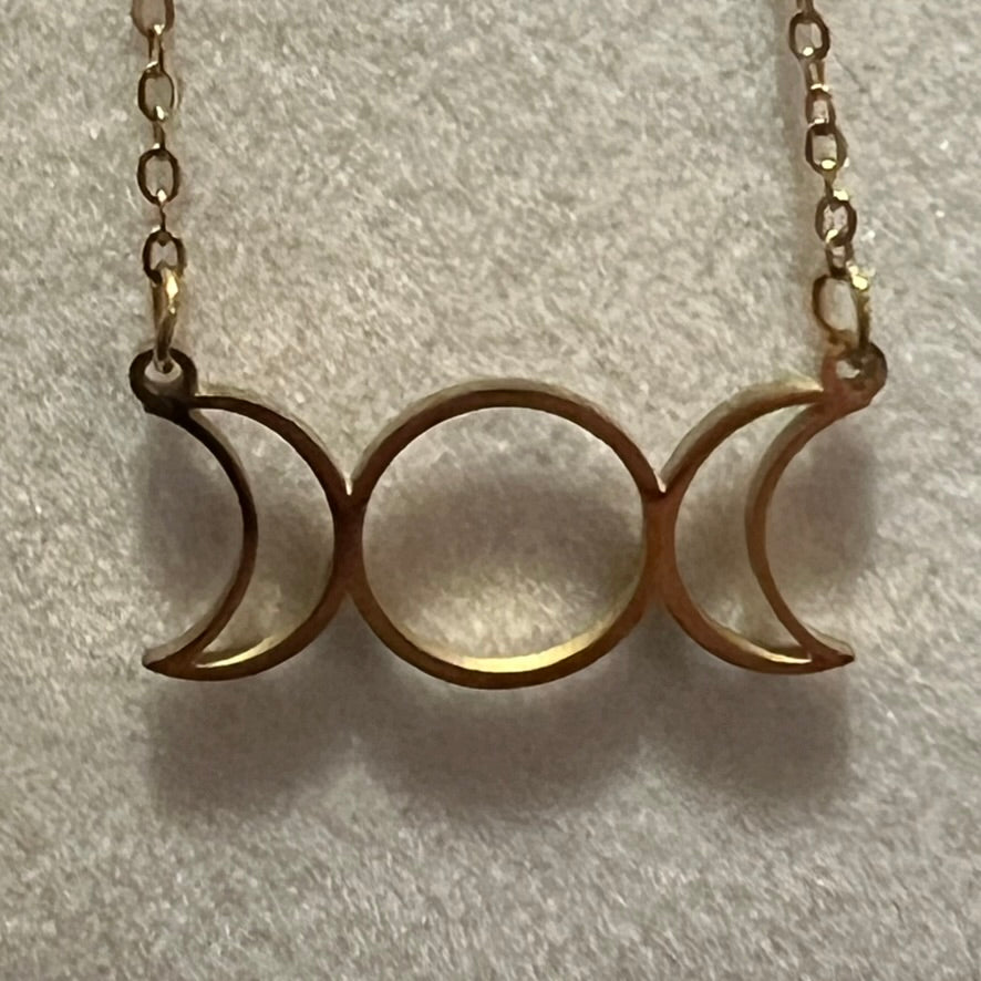 Triple Goddess Neckace by SoulSkin (gold plated stainless steel)