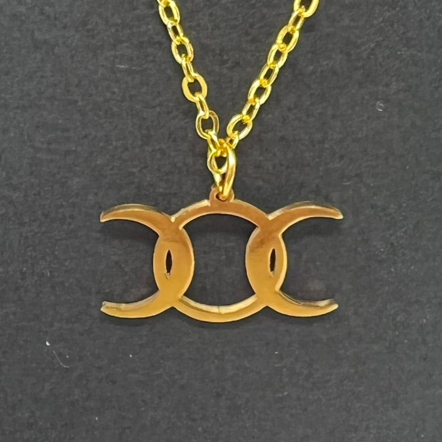 Triple Goddess Pendant  by Cunning & Kind (Gold Plated Stainless Steel)