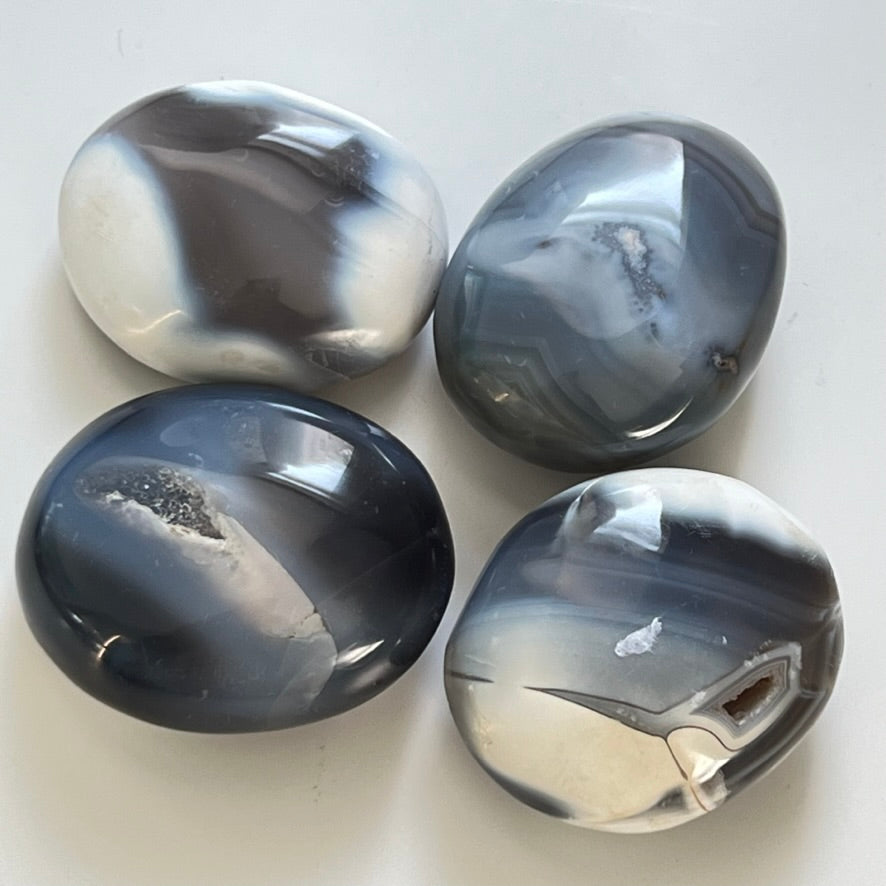 Orca Agate - Palm Stone