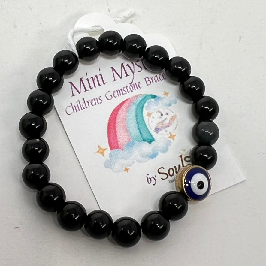 Bracelet Mini Mystic by SoulSkin - Black Obsidian & Protective Eye