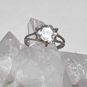 Ring - Herkimer Diamond Solitaire by Amy Nicholls - Size 7