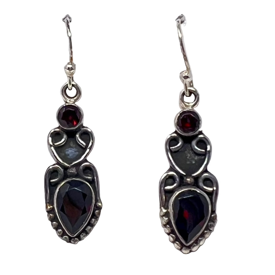 Earrings - Garnet