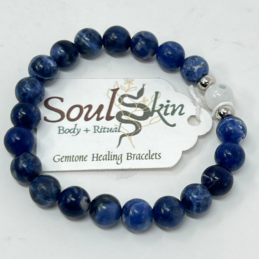 Bracelet by SoulSkin - Sodalite & Moonstone