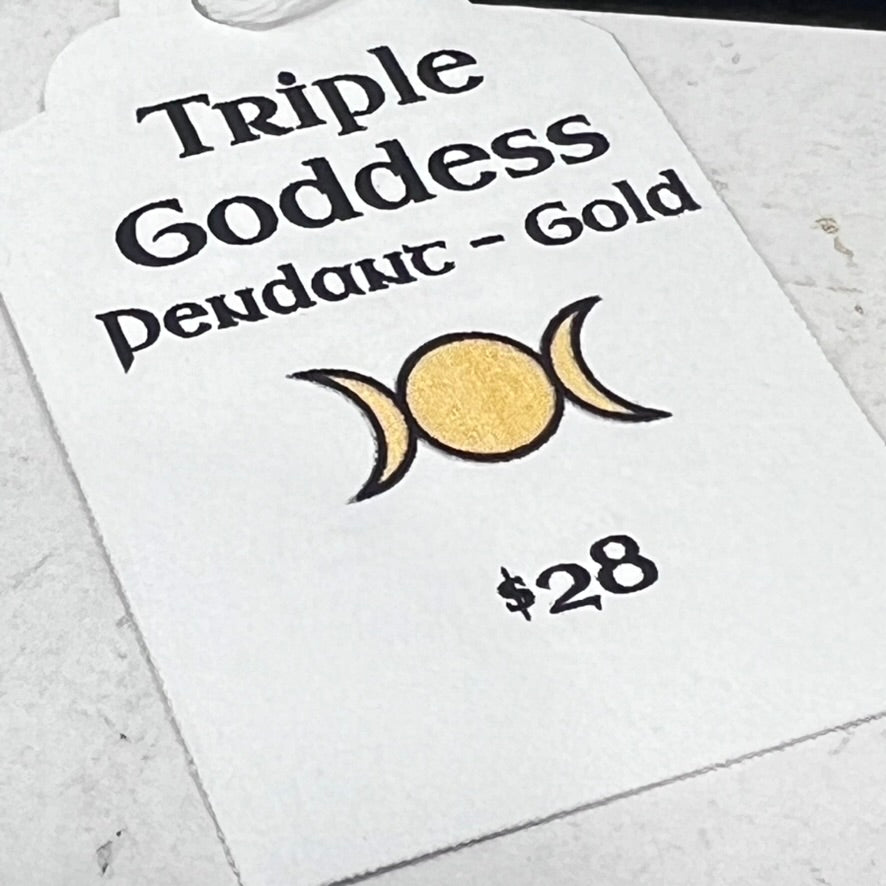 Triple Goddess Pendant  by Cunning & Kind (Gold Plated Stainless Steel)