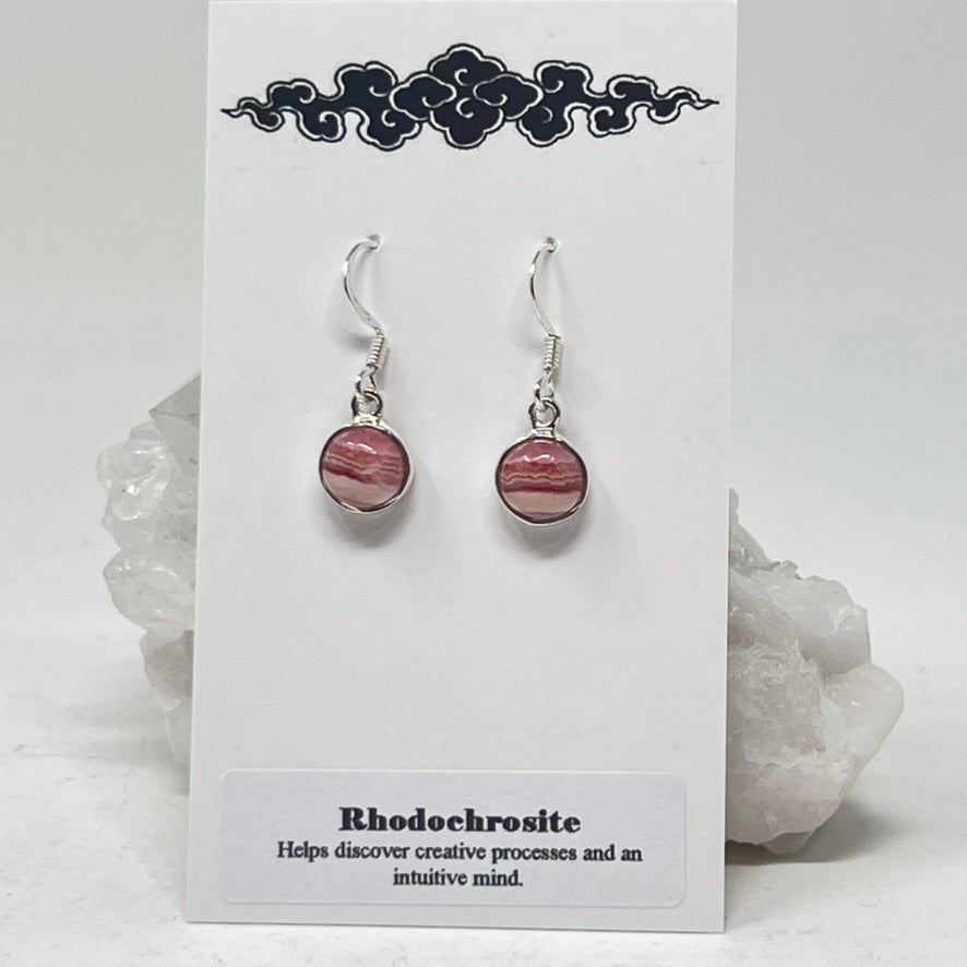 Earrings - Rhodocrosite