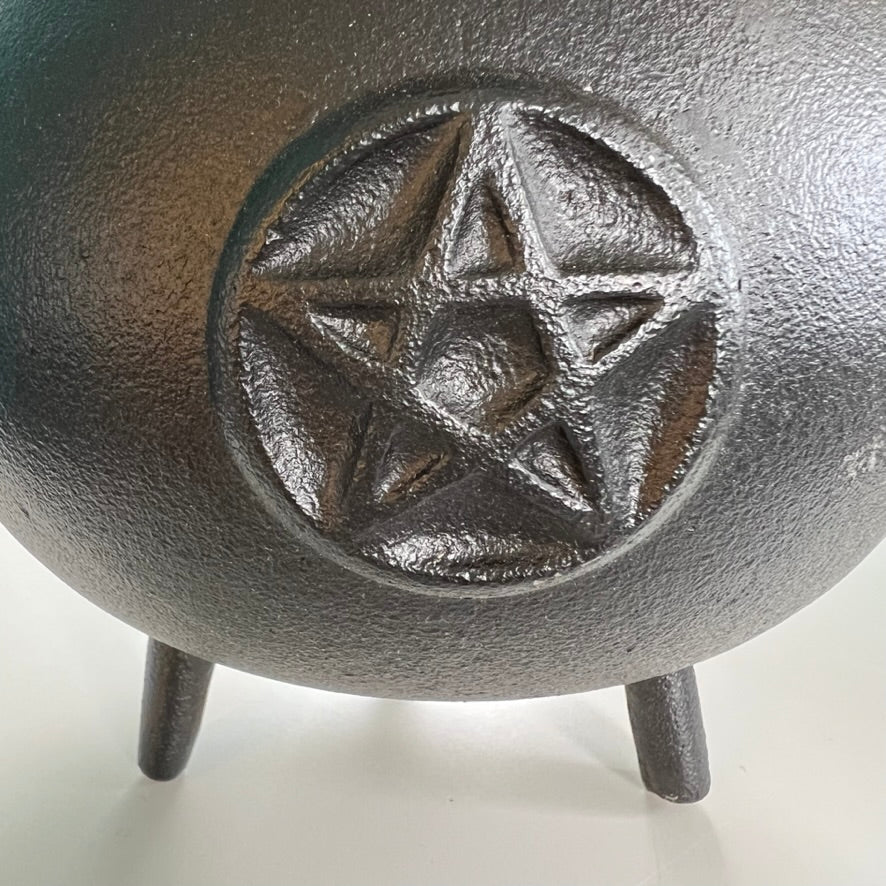 Cauldron - Cast Iron Black Pentacle (Large - 7.5