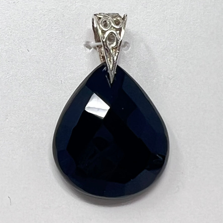 Pendant - Black Onyx (Oval - Faceted)