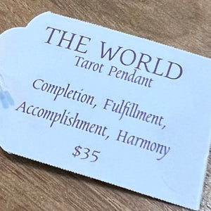 Tarot Pendant - The World (Stainless Steel)