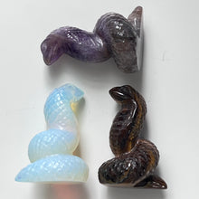 Load image into Gallery viewer, Carved Crystal Snake - Assorted Stone
