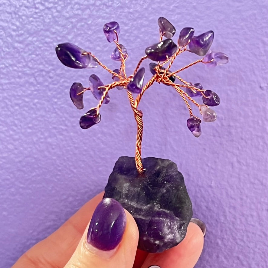 Mini Gem Tree (Amethyst & Fluorite)