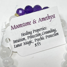 Load image into Gallery viewer, Bracelet by SoulSkin - Moonstone &amp; Amethyst
