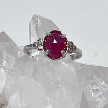 Load image into Gallery viewer, Ring - Ruby with Cubic Zirconia by Amy Nicholls - Size 6
