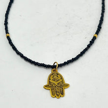 Load image into Gallery viewer, Necklace by SoulSkin - Hamsa/Healing Hand Beaded
