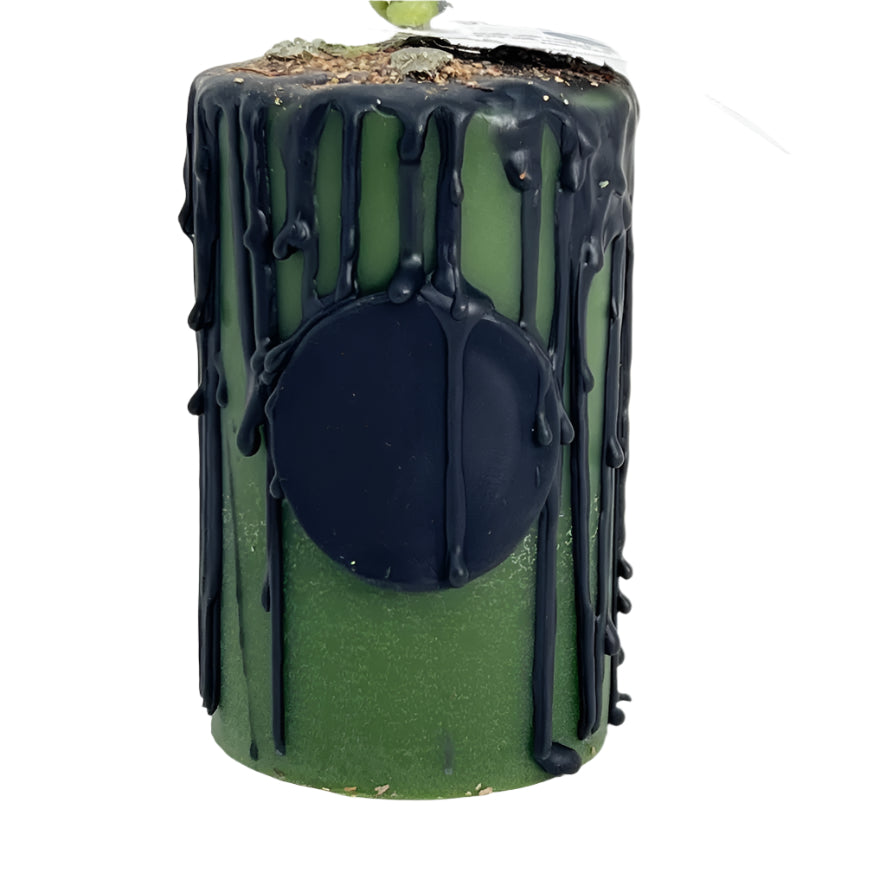 Beeswax NEW Moon Candle (Pillar with crystals) by BlakByrd - Various Designs