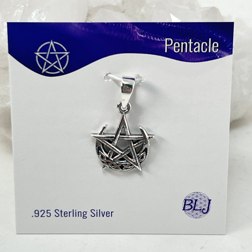 Pendant - Sterling Silver Pentacle Moon